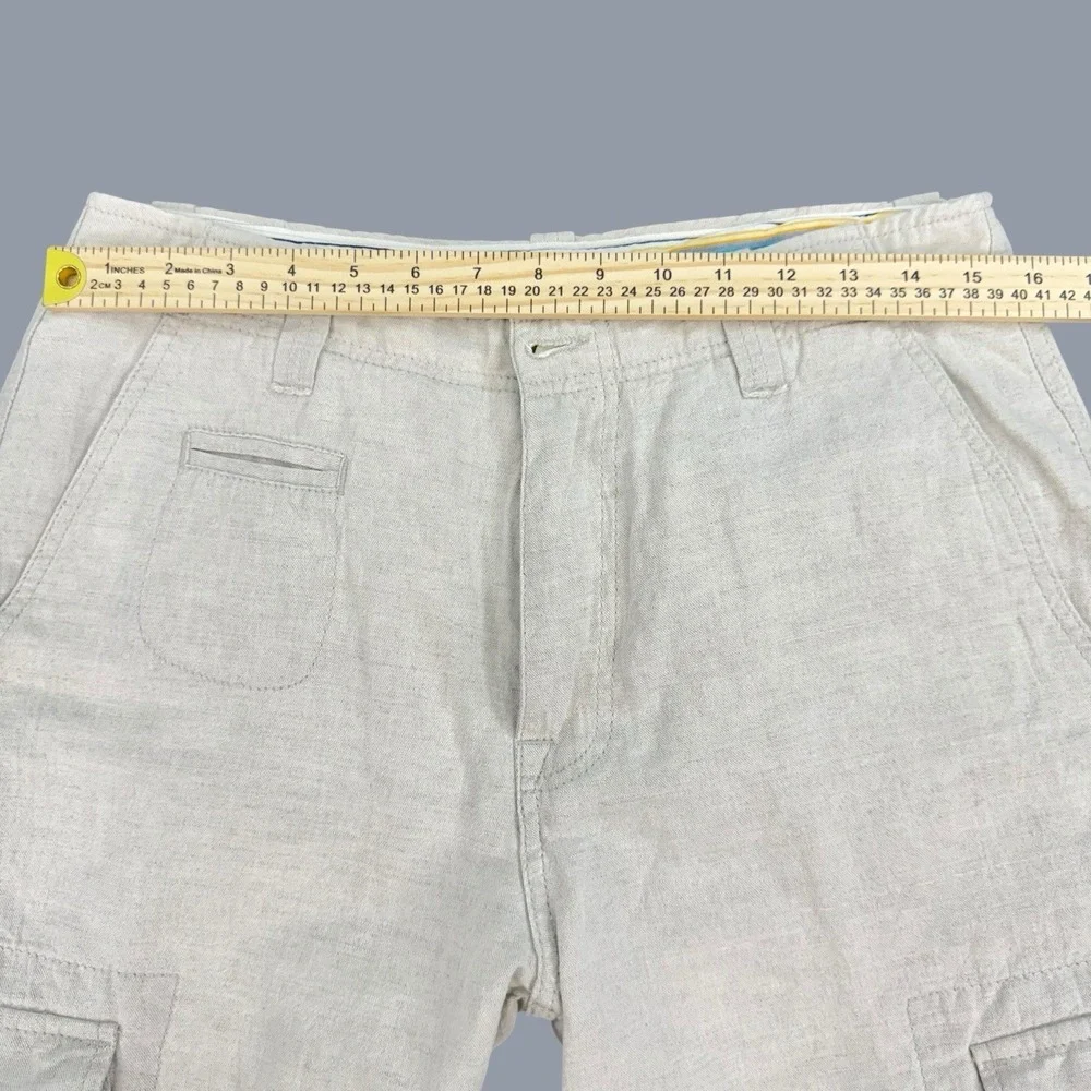 Salsa Cargo Shorts Linen Blend Beige Men's‎ 30 Resort Wear Beach Country Club